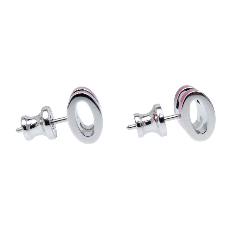 Hermes Earrings Pop Ash Mini H Pair Framboise Silver Color Jewelry — view 4