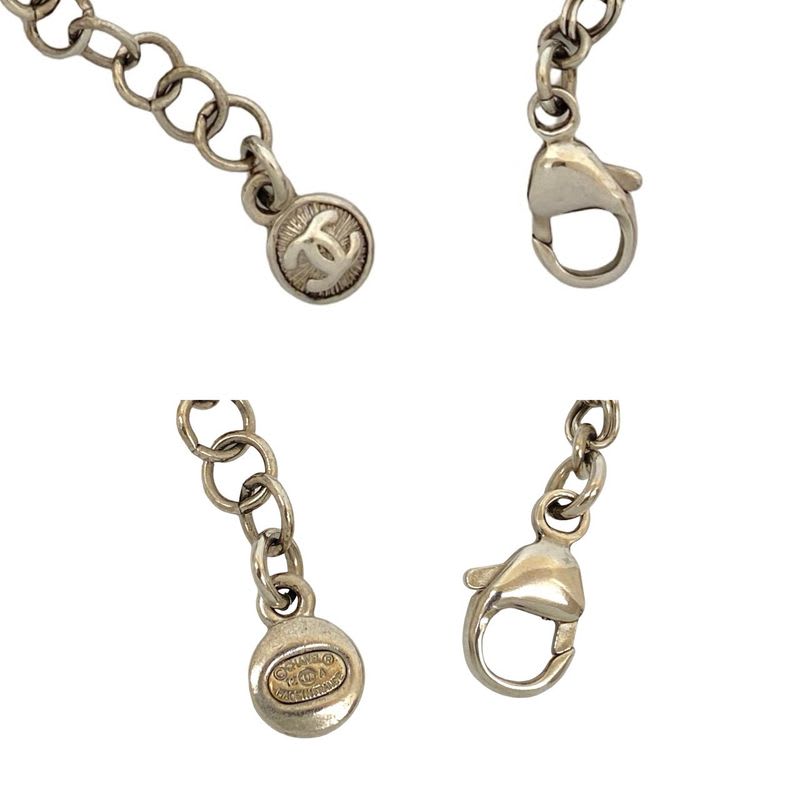 Chanel Coco Mark Motif Metal Chain Bracelet Bangle Accessory 12A — view 3