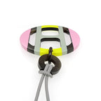 Hermes Necklace H Equipe Buffalo Horn Pink Gray Yellow Pendant — view 5