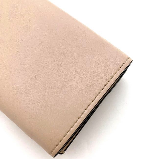 Fendi Trifold Wallet Pink Beige Gold Fize — view 6
