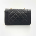 Chanel Diana Quilted Chain Shoulder Bag Black — view 3
