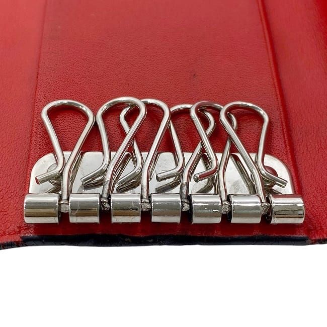 Loewe 6 Ribbon Key Case Red Repeat Anagram 160.17.010 — view 7