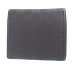 Gucci Interlocking G GG Canvas Leather Black Trifold Wallet 0871 — view 2
