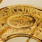 Chanel Coco Mark Quilted Gold Plated 32.4 g Brooch — view 8