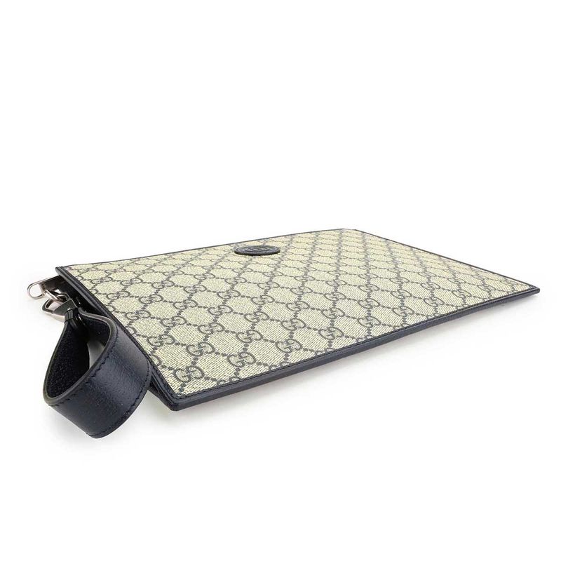 Gucci Clutch Bag Interlocking G Beige Ebony — view 3