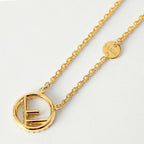 Fendi Necklace F Is Soft White Gold — view 3