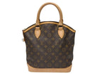 Louis Vuitton Handbag Lockit Monogram Canvas Leather Brown Gold