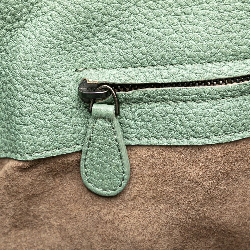 Bottega Veneta Intrecciato Roma Green Leather — view 8