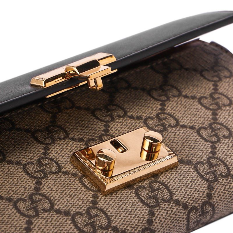 Gucci Long Wallet GG Supreme Brown Black — view 9