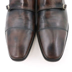 Louis Vuitton Double Monk Strap Shoes Business Size 8 Leather — view 2