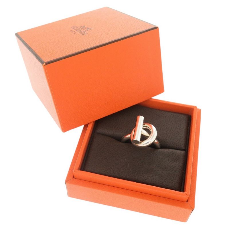 Hermes Echape Size 53 Silver 925 Ring 0341 — view 3