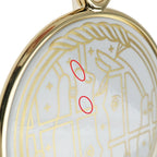 Hermes Medaille Quadrige GM Blanc Gold Hardware Pendant Necklace — view 5