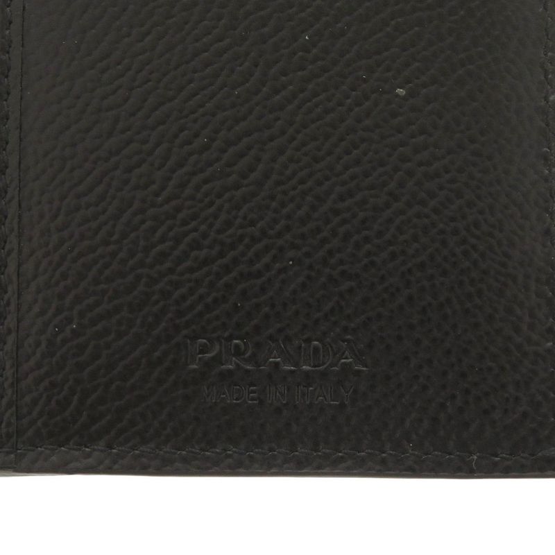 Prada Leather Gray Bifold Long Wallet 1332 — view 7