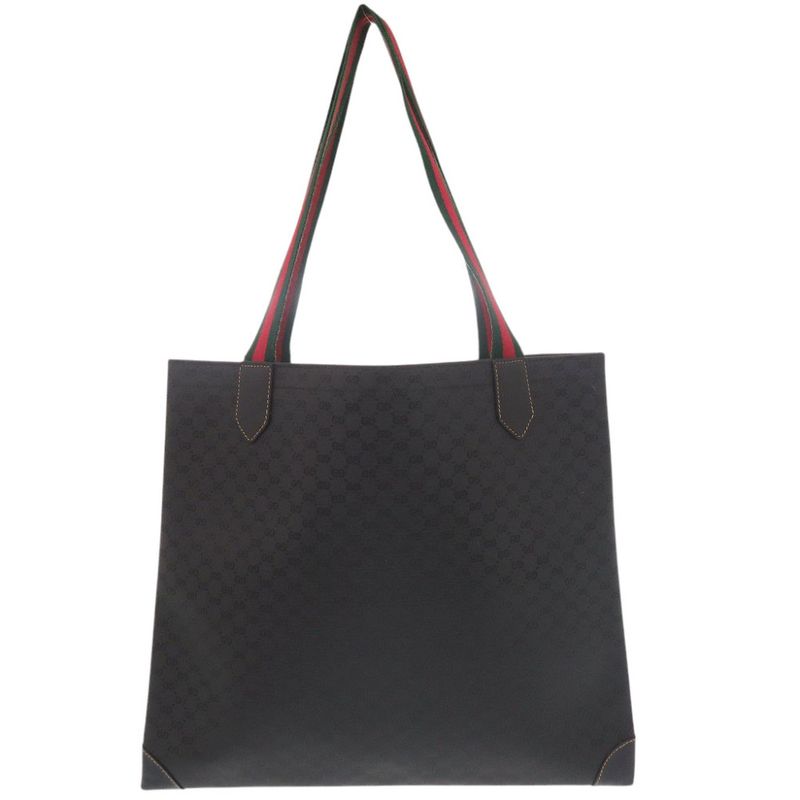 Gucci Vintage Sherry Line Micro GG 002-63-0048 Black Tote Bag 0769 — view 2