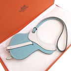 Hermes Paddock Cell Vorsoft Blue Atoll White Bag Charm Key Holder 1355 — view 2