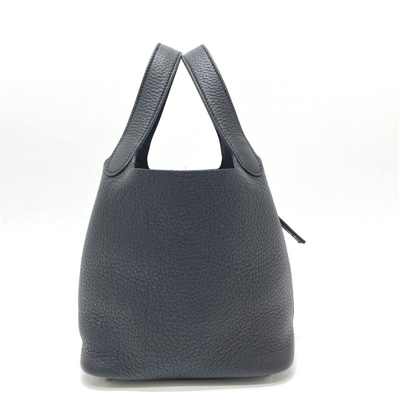 Hermes Handbag Picotin Lock PM Taurillon Clemence Black — view 4