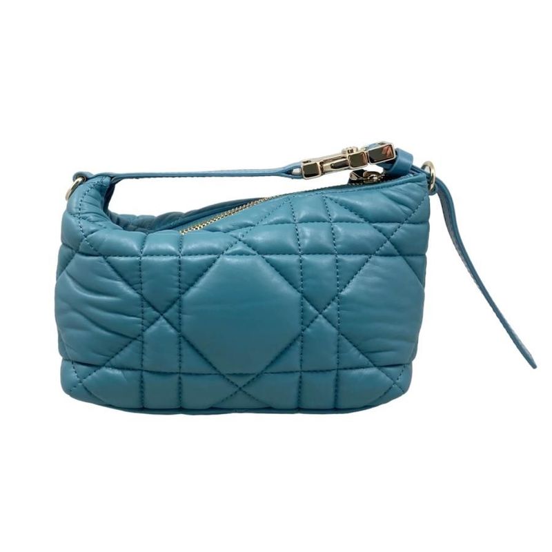 Christian Dior Handbag Nomad Pouch Small S5553 Omig Blue Gold Hardware — view 2