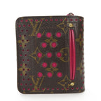 Louis Vuitton Bifold Wallet Monogram Perfo Fuchsia Brown Gold Hardware — view 3
