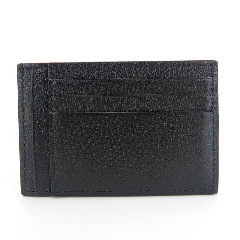 Gucci Card Case Double G Leather Black Small Everyday Use Men — view 4