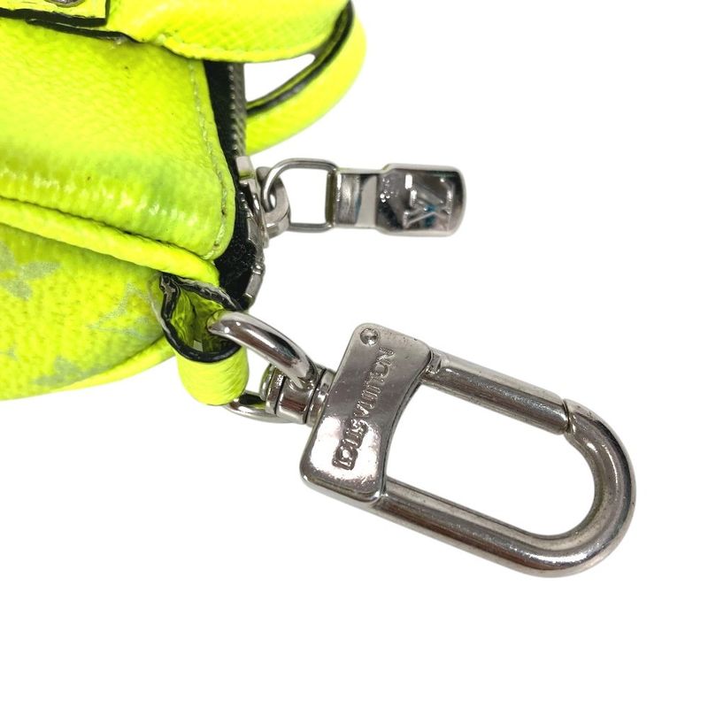 Louis Vuitton Key Holder Porte Cles Mini Keepall Taiga Leather Yellow — view 7