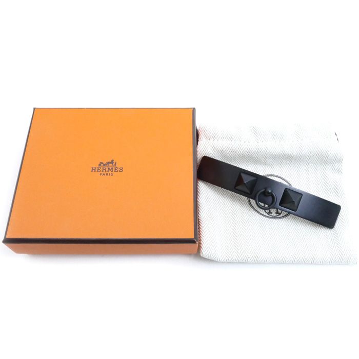 Hermes Aluminum Clous Medor GM Barrette — view 5