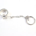 Hermes Alfa Kelly AG 925 Clochette Cadenas Double Ring Accessory Silver — view 7