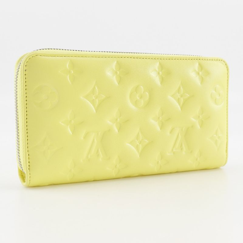 Louis Vuitton Zippy Wallet Coussin Lambskin Smiley Yellow Long — view 3