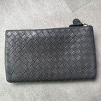 Bottega Veneta Long Wallet Intrecciato Leather Medium Gray — view 6