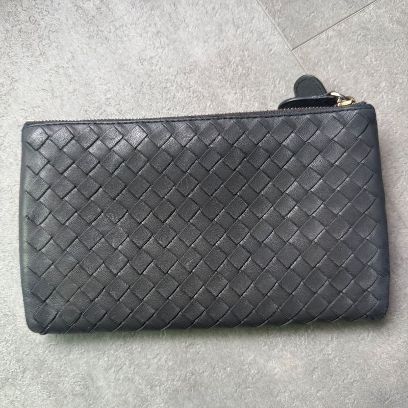 Bottega Veneta Long Wallet Intrecciato Leather Medium Gray — view 6