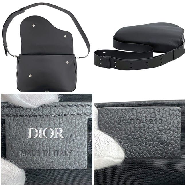 Christian Dior Messenger Bag Black Homme Saddle — view 4