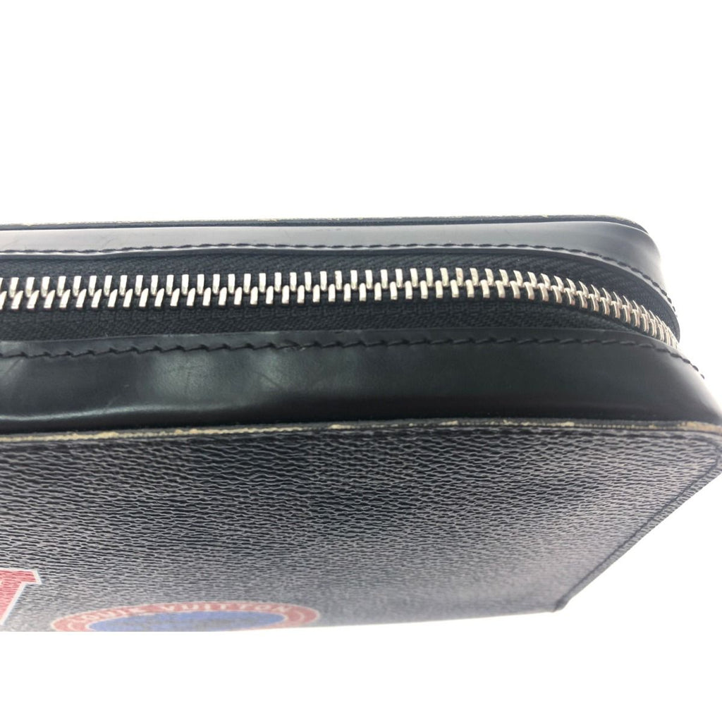 Louis Vuitton Long Wallet Round Zipper Travel Case Damier Graphite League — view 6