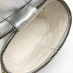 Chanel CC Logo Quilted Chain Shoulder Bag with Fringe Vanity Silver Leather — view 8