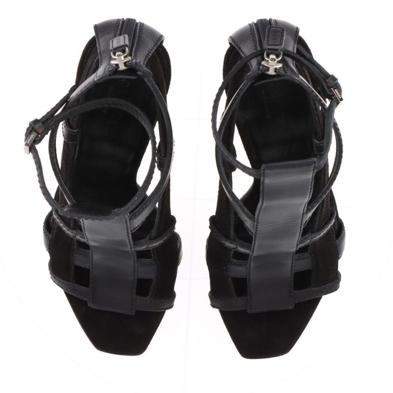 Gucci Leather Sandals 34 1 2 Black — view 7