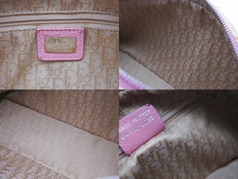 Dior Galliano Era Limited Edition Mini Boston Bag Embroidery Bijou Beige Straw — view 8