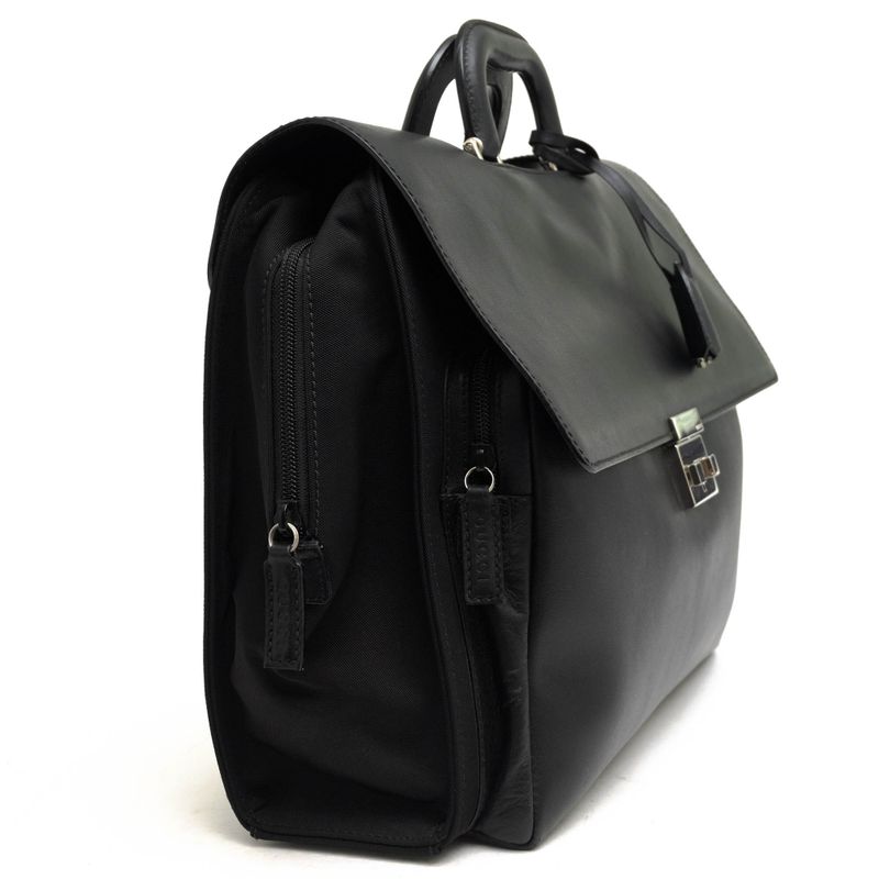 Gucci Bags Briefcase Business Bag Men Leather Black Flap Style — view 3
