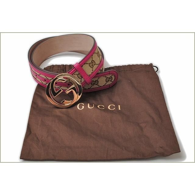 Gucci Belt GG Brown Beige Pink Fwcgg 8961 — view 9