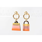 Hermes Earrings Fusion Amulet Maroquinier Buffalo Horn Cadenas Kelly — view 6