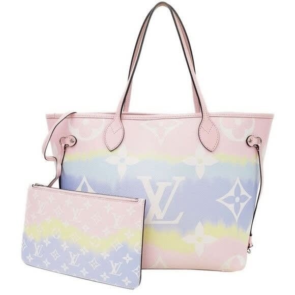 Louis Vuitton Neverfull Monogram Escale MM Tote Shoulder Bag Pastel — view 2