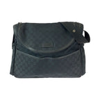 Gucci Black Silver GG Canvas Shoulder Bag