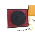 Fendi Zucca Folded Wallet in Red and Black Fh2646