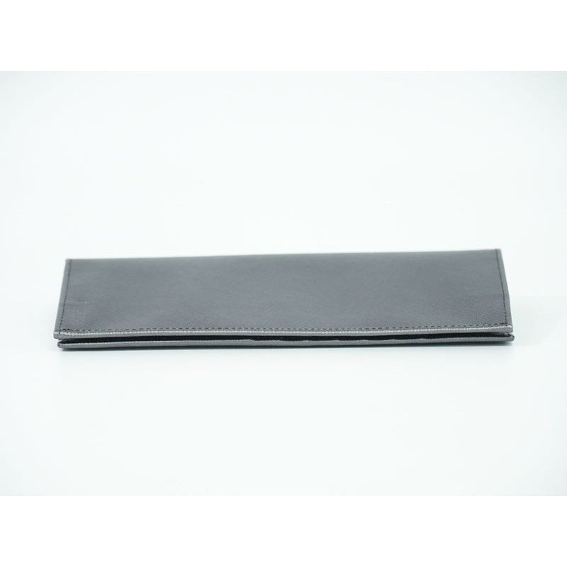 Prada Saffiano Leather Long Wallet Silver 2 M0836 — view 3