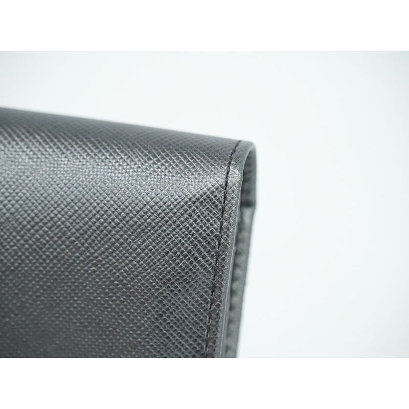 Prada Saffiano Leather Long Wallet Silver 2 M0836 — view 6