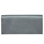 Prada Saffiano Leather Long Wallet Silver 2 M0836