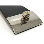 Hermes Bangle Kerry Dog Extreme Leather Plated Black Silver — view 8