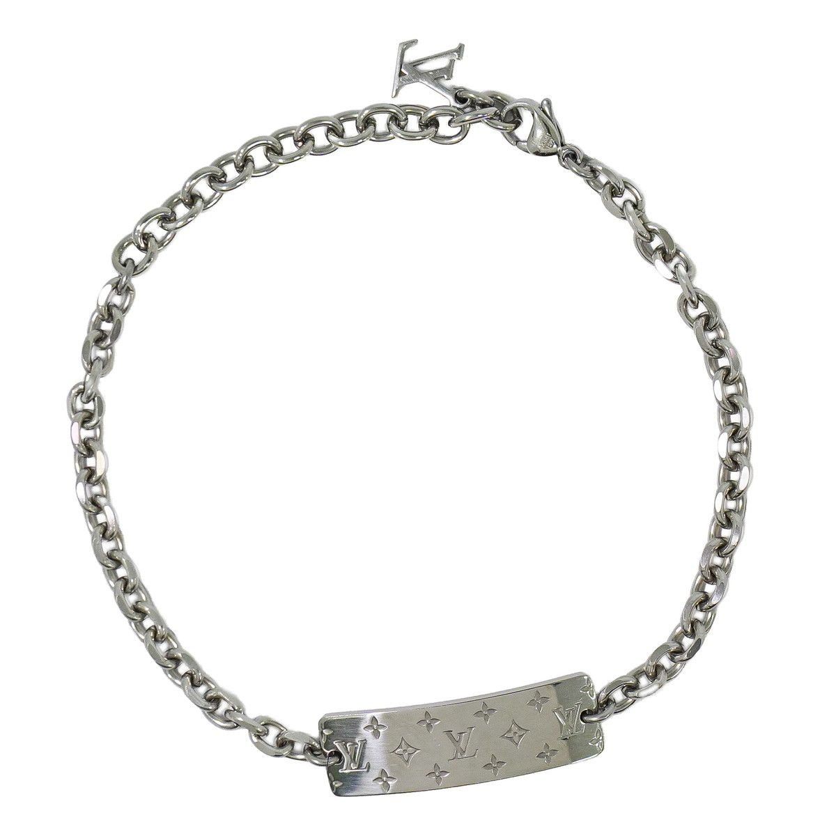 Louis Vuitton LV Bracelet Monogram Gold Metal Silver