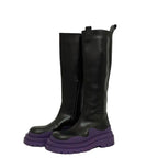 Bottega Veneta Long Boots Black Purple 37