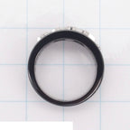 Chanel Cosmic Comet Ring Black White Gold Ceramic 18K Star Pave Diamond — view 5