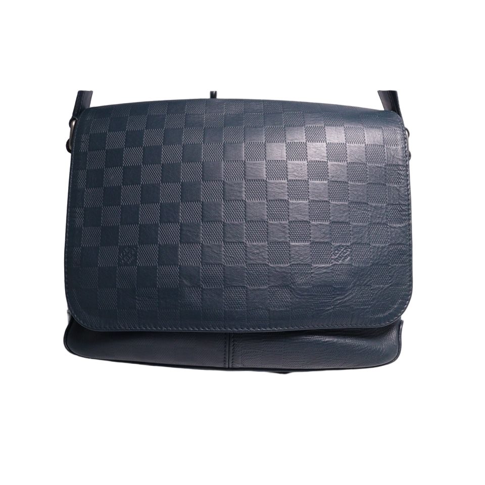 Louis Vuitton Damier Infini District MM Leather Shoulder