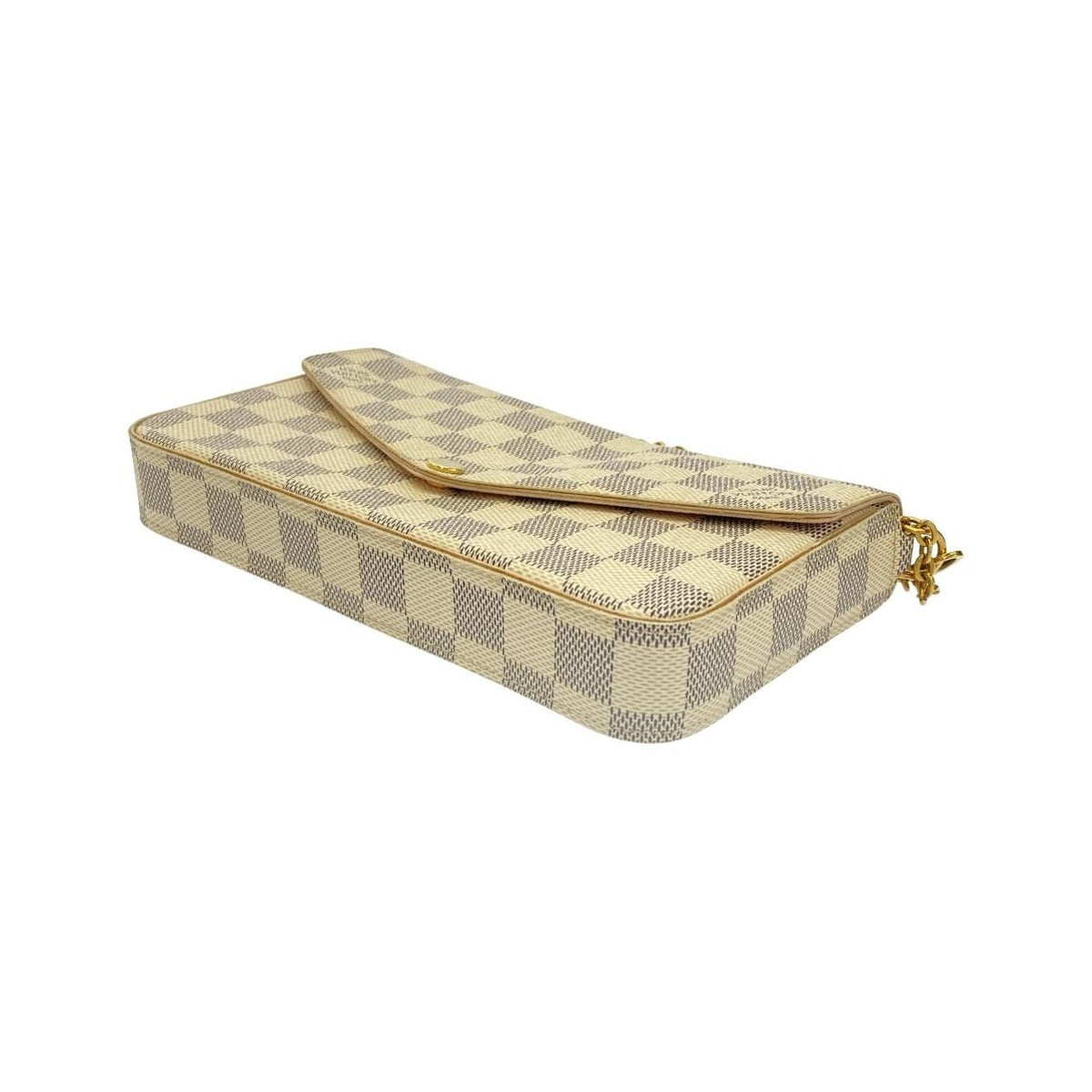 Louis Vuitton Damier Azur Pochette Shoulder Bag Gold — view 3