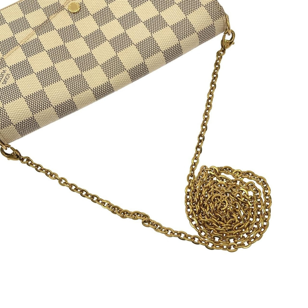 Louis Vuitton Damier Azur Pochette Shoulder Bag Gold — view 4